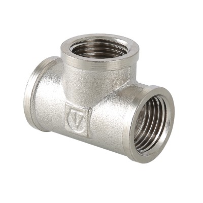 Тройник VALTEC 1/2 внутренняя, никелированная латунь Тройник VALTEC 1/2 внутренняя, никелированная латунь