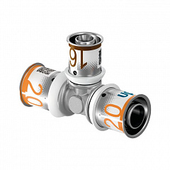 Тройник Uponor S-PRESS PLUS редукционный латунный 32-25-32