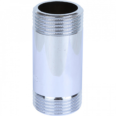 Удлинитель Stout 1x125мм из латуни, хромированный, резьба наружная