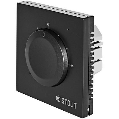 Термостат Stout 3А, ON/OFF черный Термостат Stout 3А, ON/OFF черный