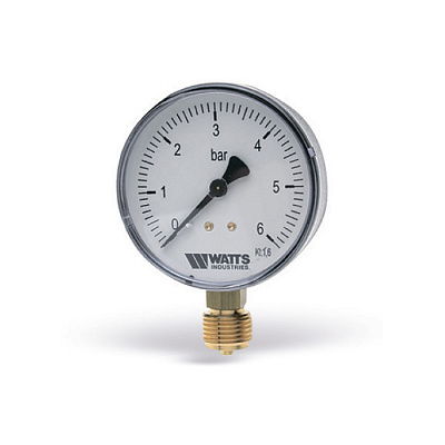 Манометр Watts F+R200 63/10, радиальный Манометр Watts F+R200 63/10, радиальный