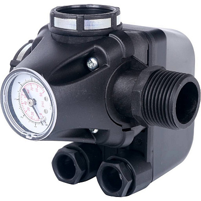 Реле давления Stout для водоснабжения со встроенным манометром PM5-3W, 1-5 бар Реле давления Stout для водоснабжения со встроенным манометром PM5-3W, 1-5 бар