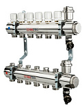 Коллекторная группа VALTEC в сборе, 1х6 вых. Евроконус 3/4