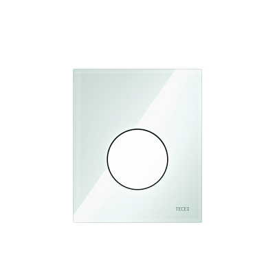 Лицевая панель TECE TECEloop Urinal, стекло, зеленая, клавиша белая Лицевая панель TECE TECEloop Urinal, стекло, зеленая, клавиша белая