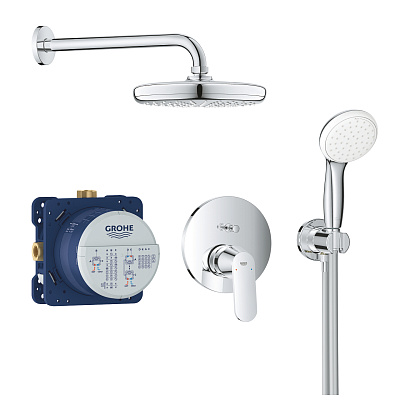 Встраиваемая душевая система Grohe Eurosmart Cosmopolitan с верхним душем Tempesta 210, хром Встраиваемая душевая система Grohe Eurosmart Cosmopolitan с верхним душем Tempesta 210, хром
