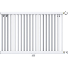 Стальной трубчатый радиатор отопления Rommer RST 1050/19 боковое подключение RAL9016