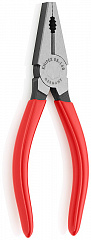 Плоскогубцы KNIPEX комб., рез: провол. ср. d 3.4 мм, твёрд. d 2.2 мм, кабель d 12 мм (16 мм?), L-180 мм, чёрн., 1К ручки