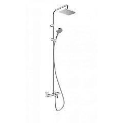 Душевая система Hansgrohe Showerpipe 230 1jet с термостатом для ванны Vernis Shape, хром 26284000