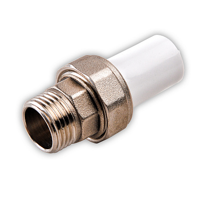 Муфта из полипропилена РВК комбинированная разъемная D20-3/4 НР