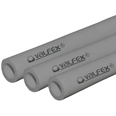 Труба полипропиленовая Valfex SDR 6 PN20 D40х6,7 мм, 4м СЕРАЯ