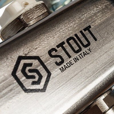 Коллектор Stout из нержавеющей стали для радиаторной разводки 1/3/4x5, SMS 0923 000005