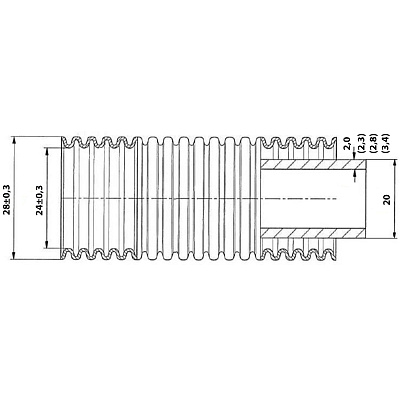 Труба гофрированная Valfex CorrugatedPipe 28x24 мм красная