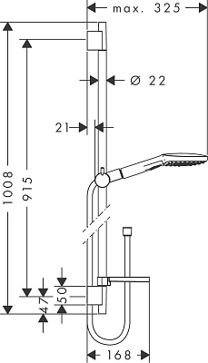 Душевой гарнитур Hansgrohe Raindance Select E 120 3jet 26621400