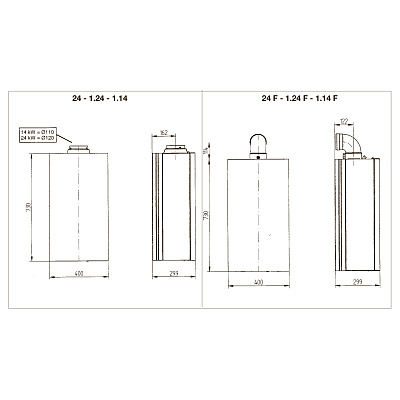 Настенный газовый одноконтурный котел отопления Baxi ECO Four 1.24 F (CSE46524354-)