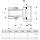Переход на резьбовые соединения Viega Smartpress 63 x 2 3/8, модель 6763