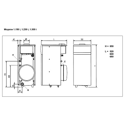 Напольный газовый котел отопления Baxi SLIM 1.150 i (WSB43115301-)